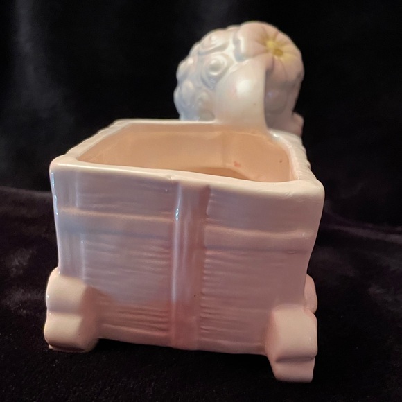 Vintage MCM Rubens Originals Los Angeles Lamb & Cart Planter made in Taiwan 9144 - Picture 4 of 15